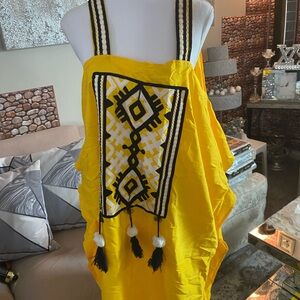 Off the shoulder yellow dress